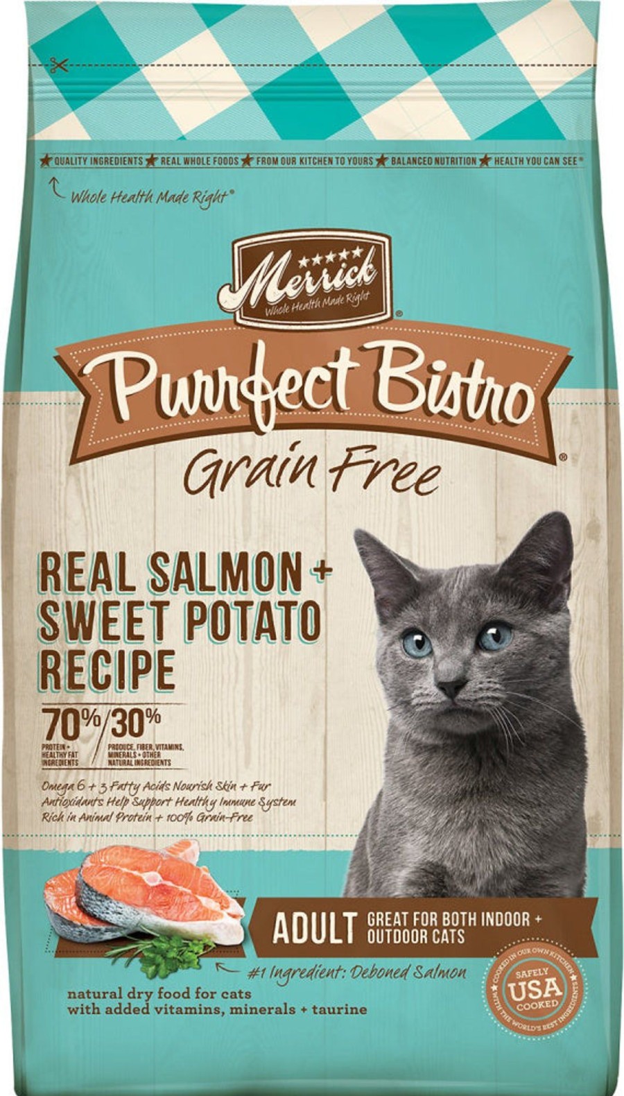 Cat Merrick Dry Food | Merrick Purrfect Bistro Grain Free Real Salmon & Sweet Potato Recipe Dry Cat Food