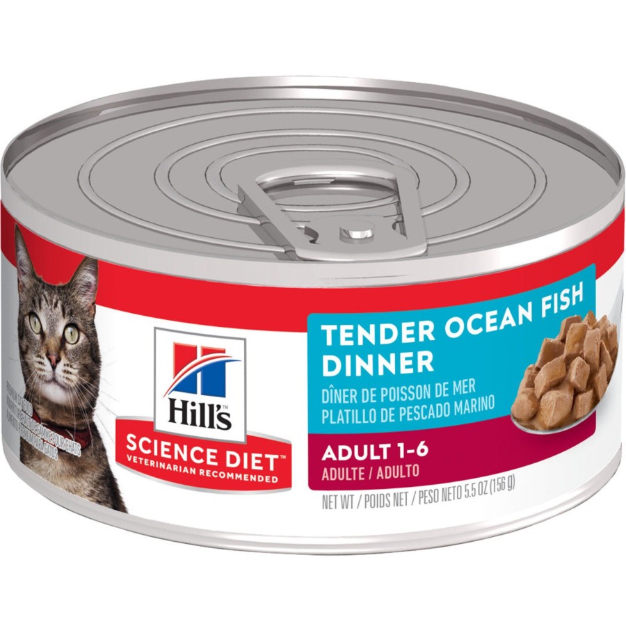 Cat Hill's Science Diet Wet Food | Hill'S Science Diet Adult Tender Ocean Fish Dinner Canned Cat Food