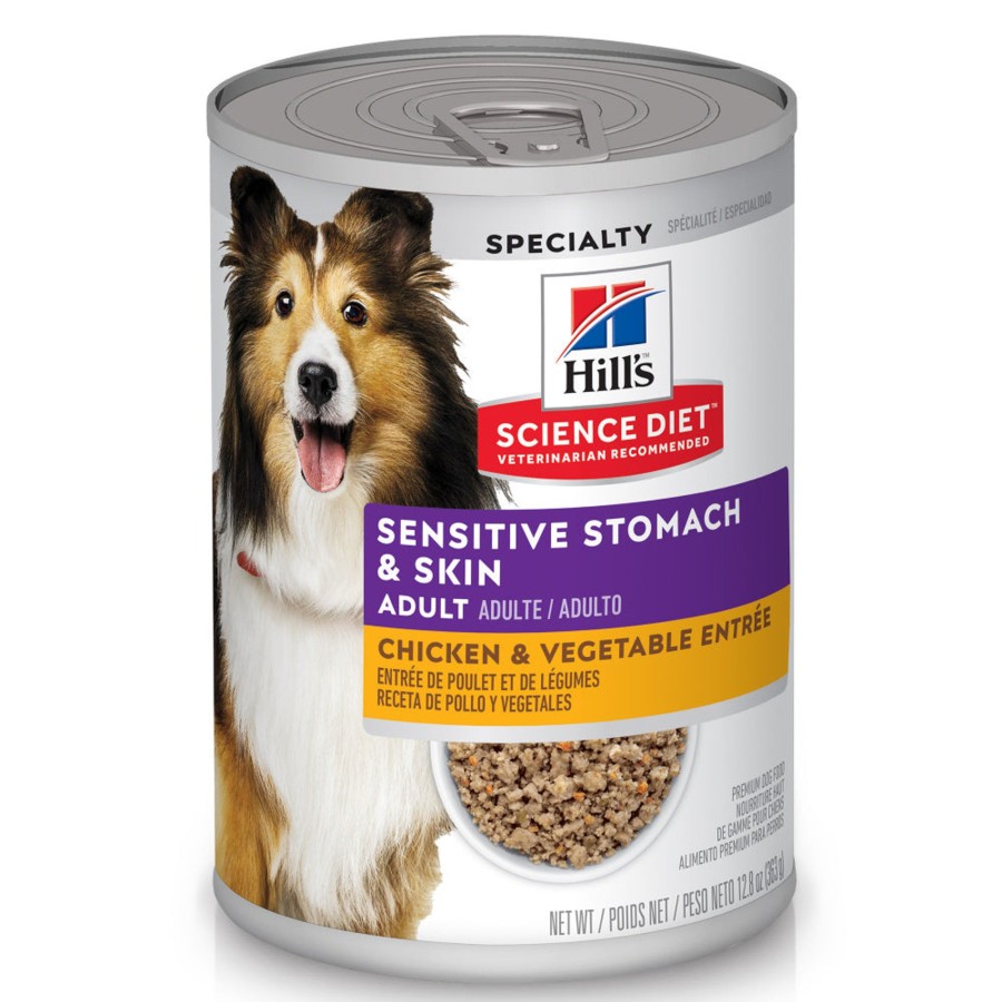 Dog Hill's Science Diet Wet Food | Hill'S Science Diet Adult Sensitive Stomach & Skin Chicken & Vegetable Entree Canned Dog Food