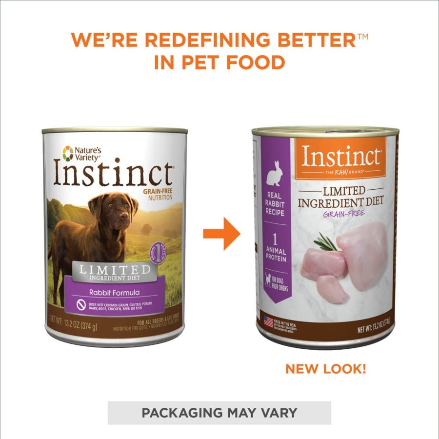 Dog Nature's Variety Wet Food | Instinct Grain Free Lid Rabbit Canned Dog Food