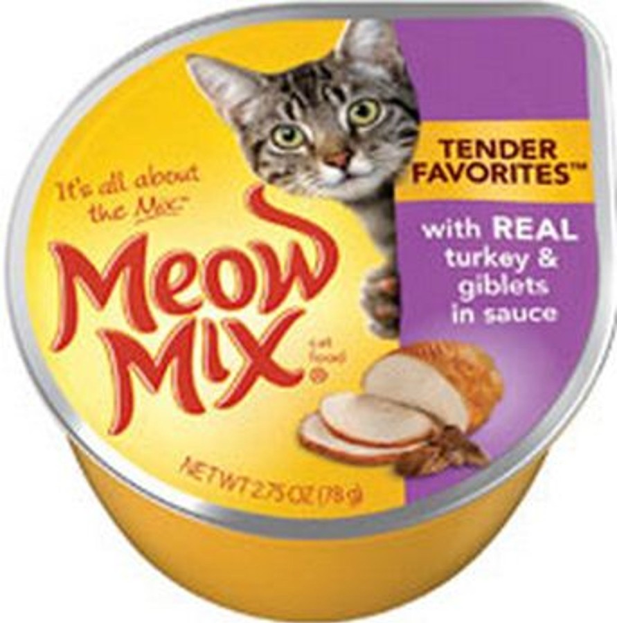 Cat Meow Mix Wet Food | Meow Mix Tender Favorites Real Turkey And Giblets Canned Cat Food