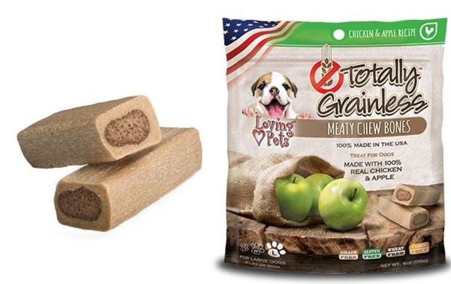 Dog Loving Pets | Loving Pets Totally Grainless Grain Free Chicken And Apple Recipe Meaty Chew Bones Dog Treats