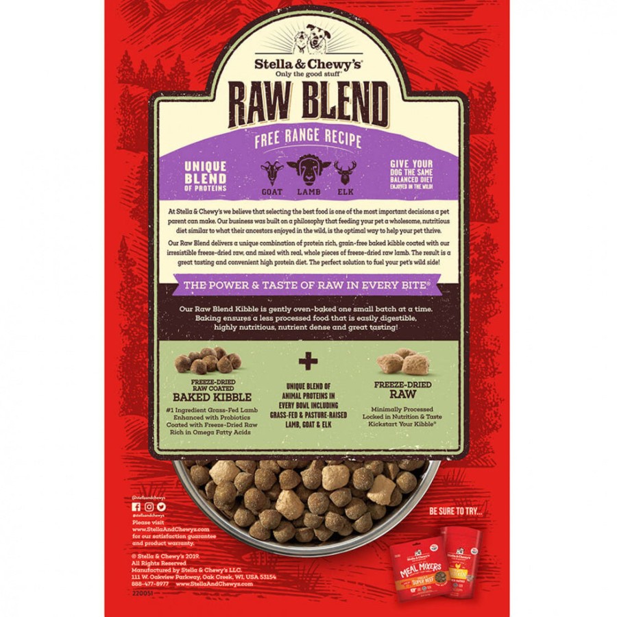 Dog Stella u0026 Chewy's Raw Natural Pet Food Dry Food | Stella & Chewy'S Raw Blend Kibble Free Range Recipe Dry Dog Food