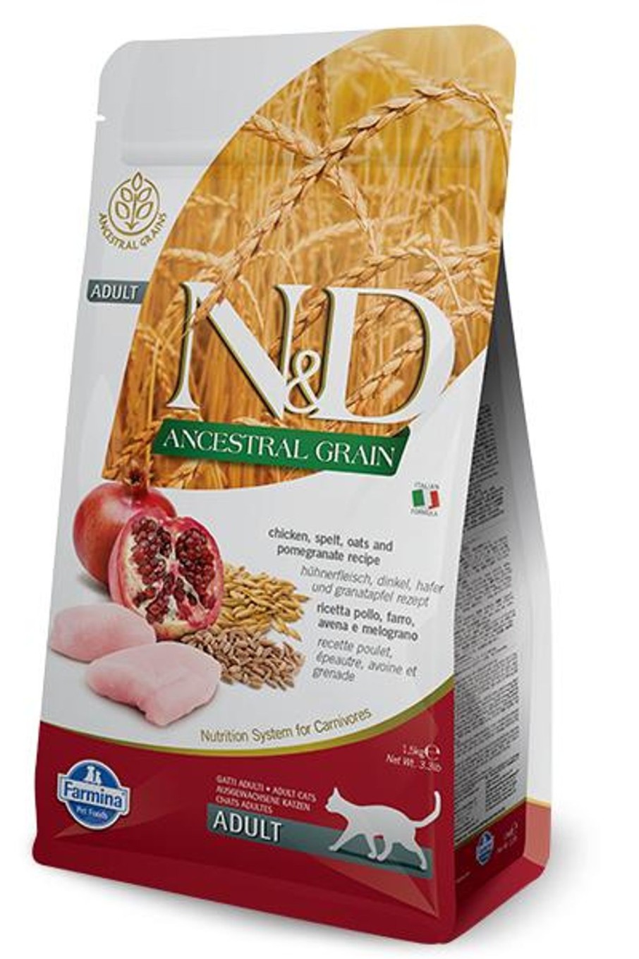 Cat Farmina Pet Foods Dry Food | Farmina N&D Natural & Delicious Low Grain Adult Chicken & Pomegranate Dry Cat Food