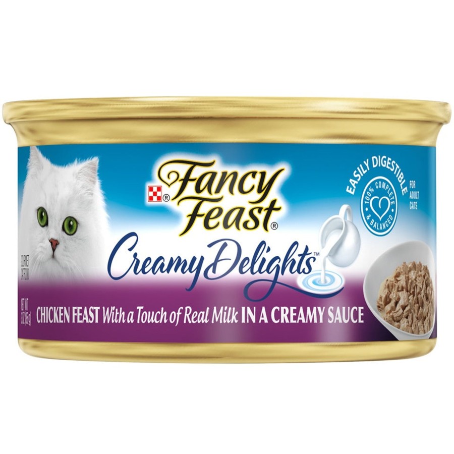 Cat Fancy Feast Wet Food | Fancy Feast Creamy Delights Chicken Feast In A Creamy Sauce Canned Cat Food