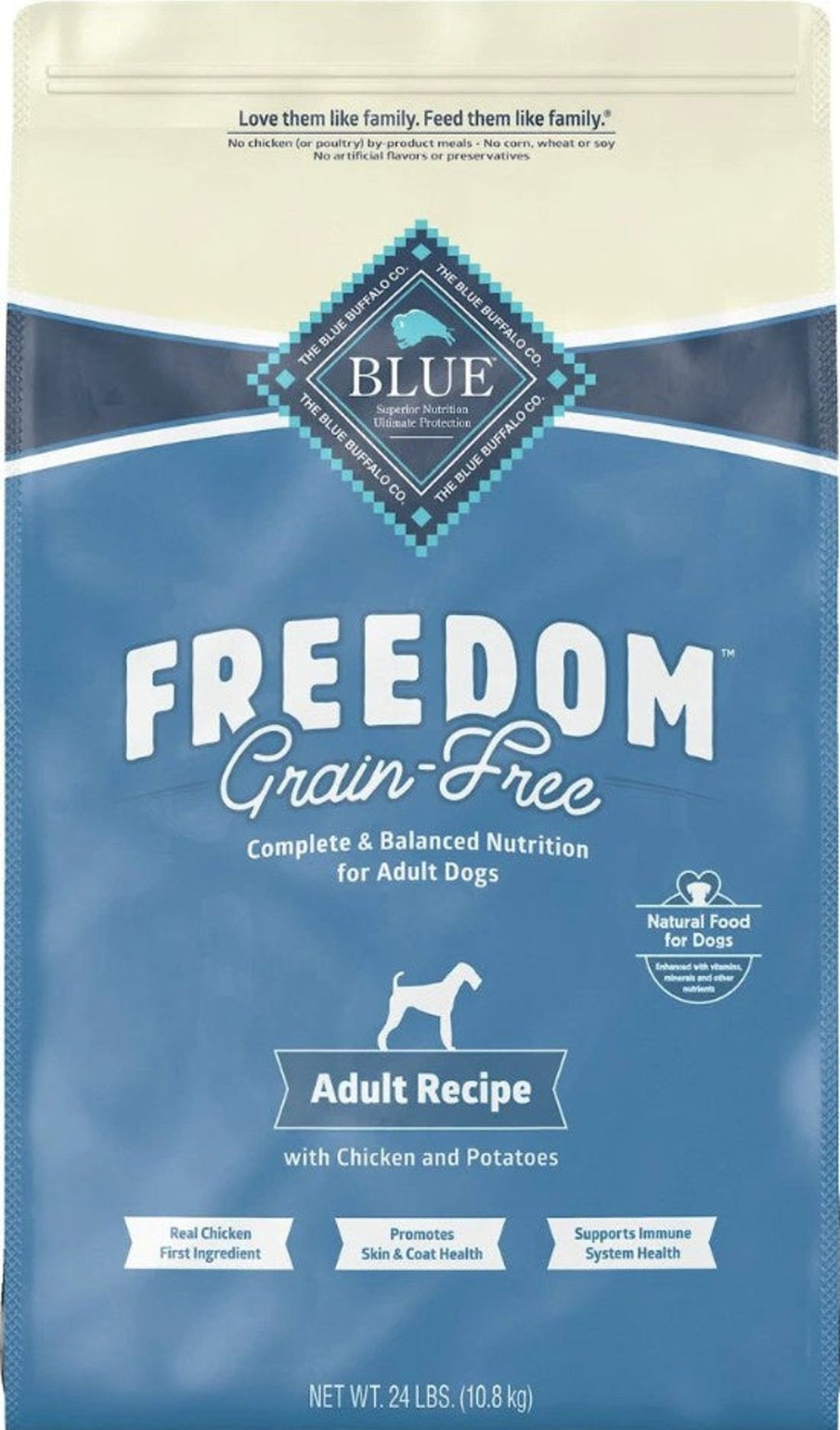 Dog Blue Buffalo Dry Food | Blue Buffalo Freedom Grain-Free Adult Chicken Recipe Dry Dog Food