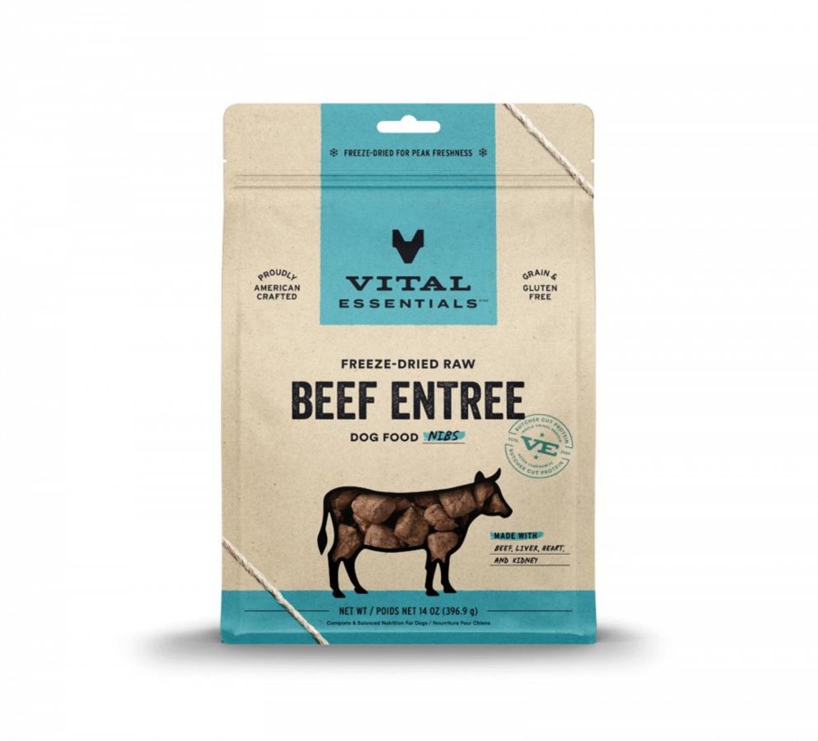 Dog Vital Essentials | Vital Essentials Beef Nibblets Freeze Dried Dog Food