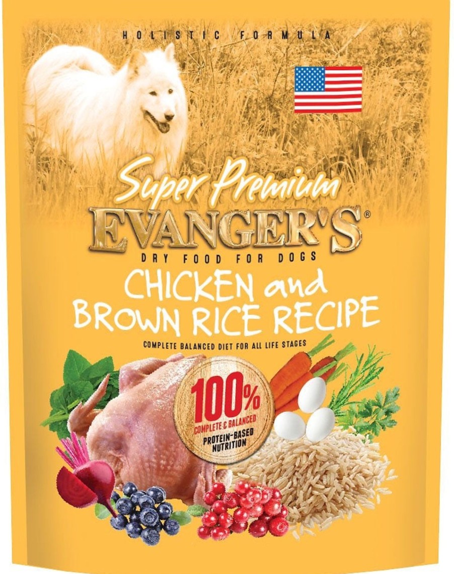 Dog Evangers Dry Food | Evangers Super Premium Chicken With Brown Rice Dry Dog Food