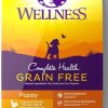 Dog Wellness | Wellness Complete Health Grain Free Puppy Deboned Chicken, Chicken Meal And Salmon Meal Recipe Dry Dog Food