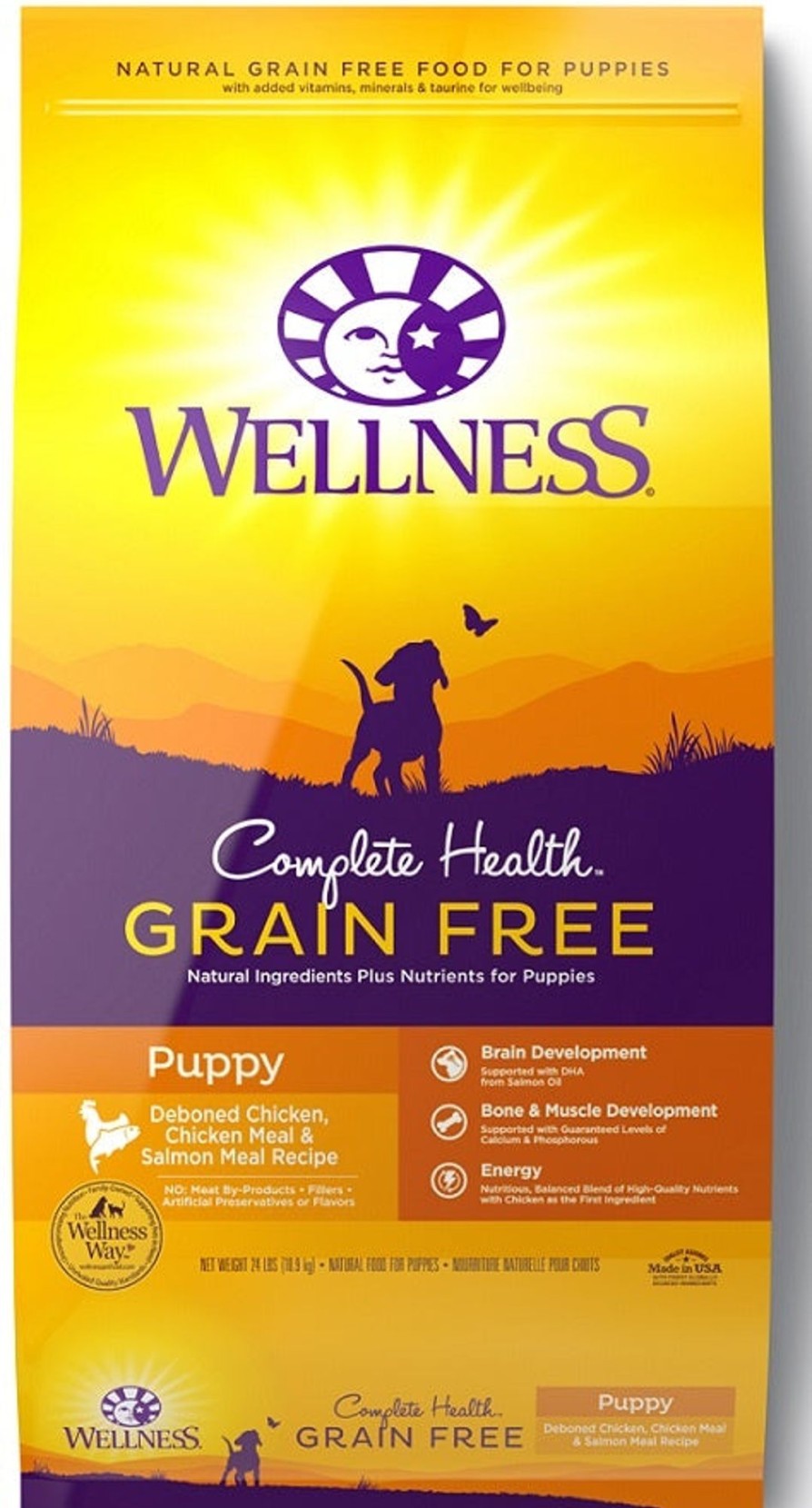 Dog Wellness | Wellness Complete Health Grain Free Puppy Deboned Chicken, Chicken Meal And Salmon Meal Recipe Dry Dog Food