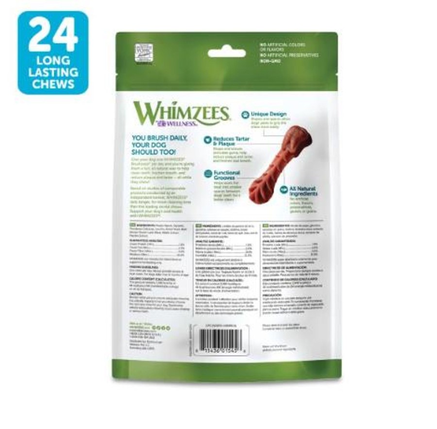 Dog Whimzees | Whimzees Brushzees Natural Daily Dental Small Breed Dog Treats