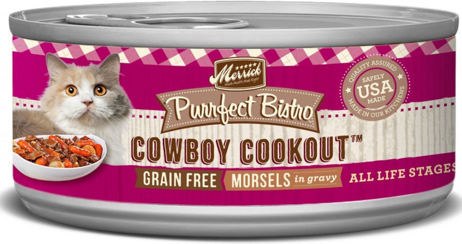 Cat Merrick Wet Food | Merrick Purrfect Bistro Cowboy Cookout Grain Free Canned Cat Food