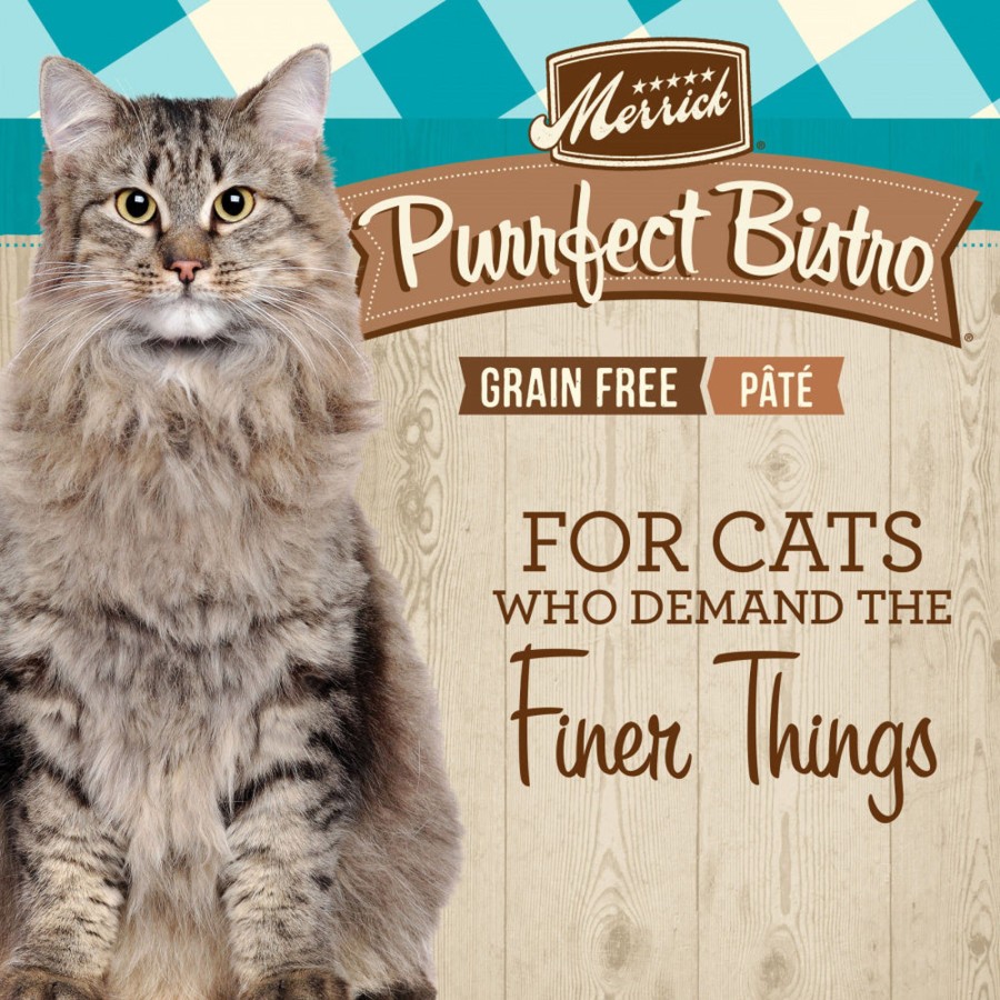 Cat Merrick Wet Food | Merrick Purrfect Bistro Grain Free Wet Cat Food Duck Recipe Pate