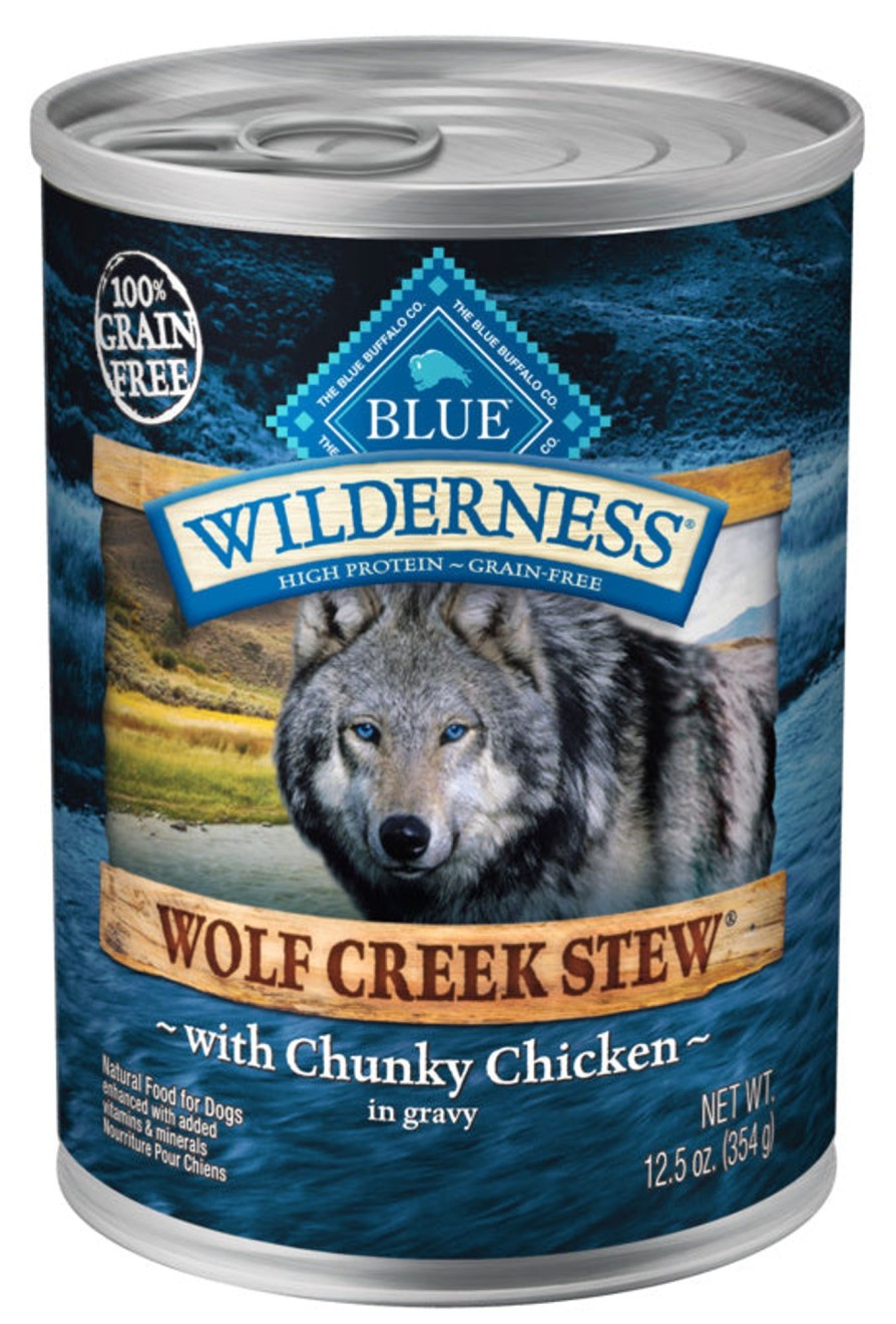 Dog Blue Buffalo Wet Food | Blue Buffalo Wilderness Wolf Creek Stew Grain-Free Chunky Chicken Stew Adult Canned Dog Food