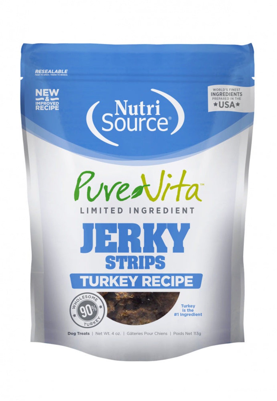 Dog PureVita | Purevita Limited Ingredient 96% Turkey Jerky Holistic Dog Treats