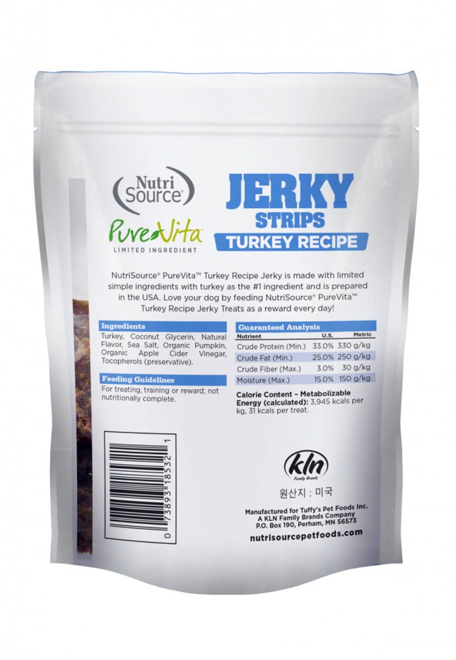 Dog PureVita | Purevita Limited Ingredient 96% Turkey Jerky Holistic Dog Treats