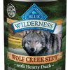 Dog Blue Buffalo Wet Food | Blue Buffalo Wilderness Wolf Creek Stew Grain-Free Hearty Duck Stew Adult Canned Dog Food