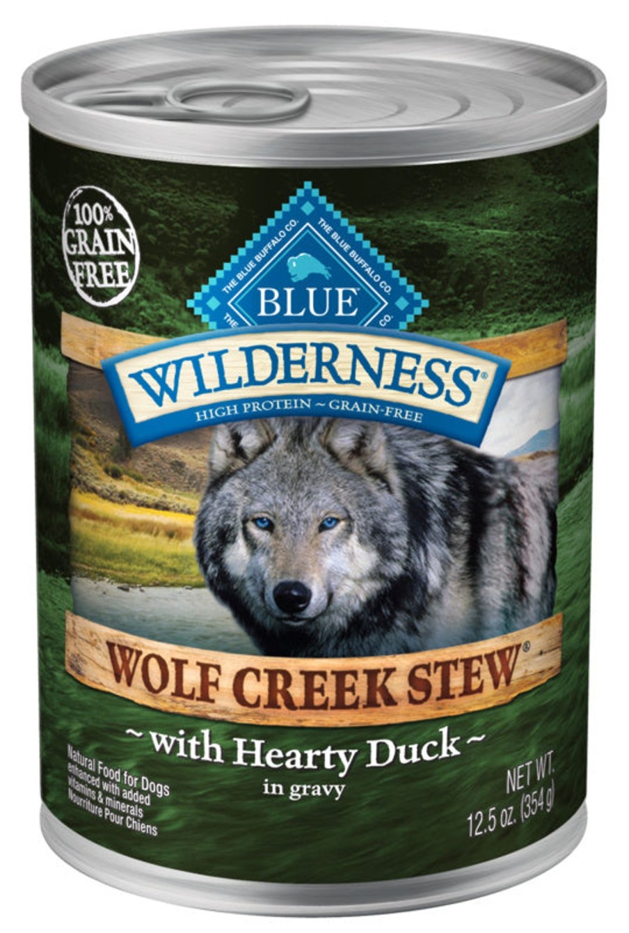 Dog Blue Buffalo Wet Food | Blue Buffalo Wilderness Wolf Creek Stew Grain-Free Hearty Duck Stew Adult Canned Dog Food