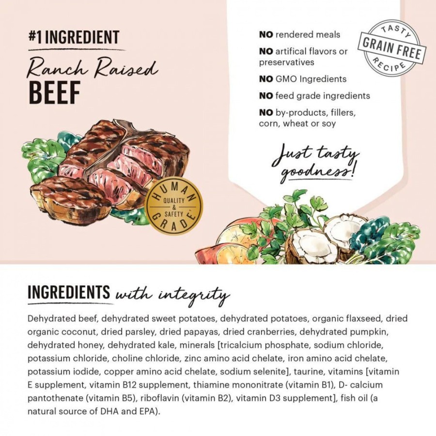 Dog The Honest Kitchen | The Honest Kitchen Grain Free Beef Recipe Dehydrated Dog Food