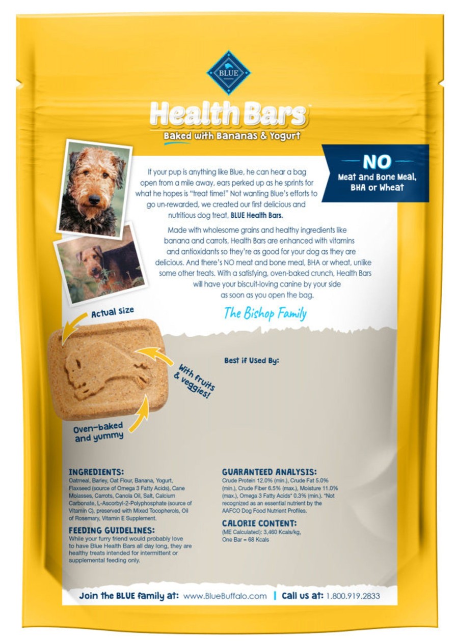 Dog Blue Buffalo | Blue Health Bars Baked With Banana & Yogurt Dog Treats