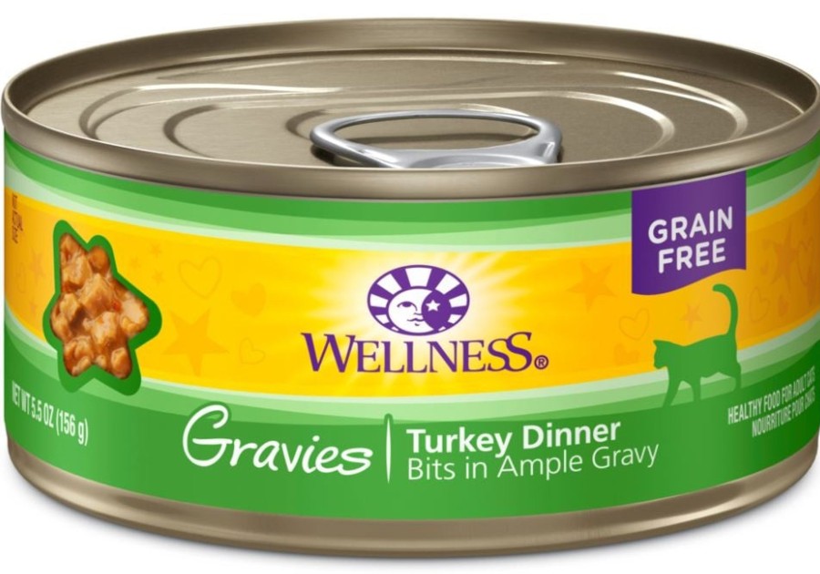 Cat Wellness Wet Food | Wellness Natural Grain Free Gravies Turkey Dinner Canned Cat Food