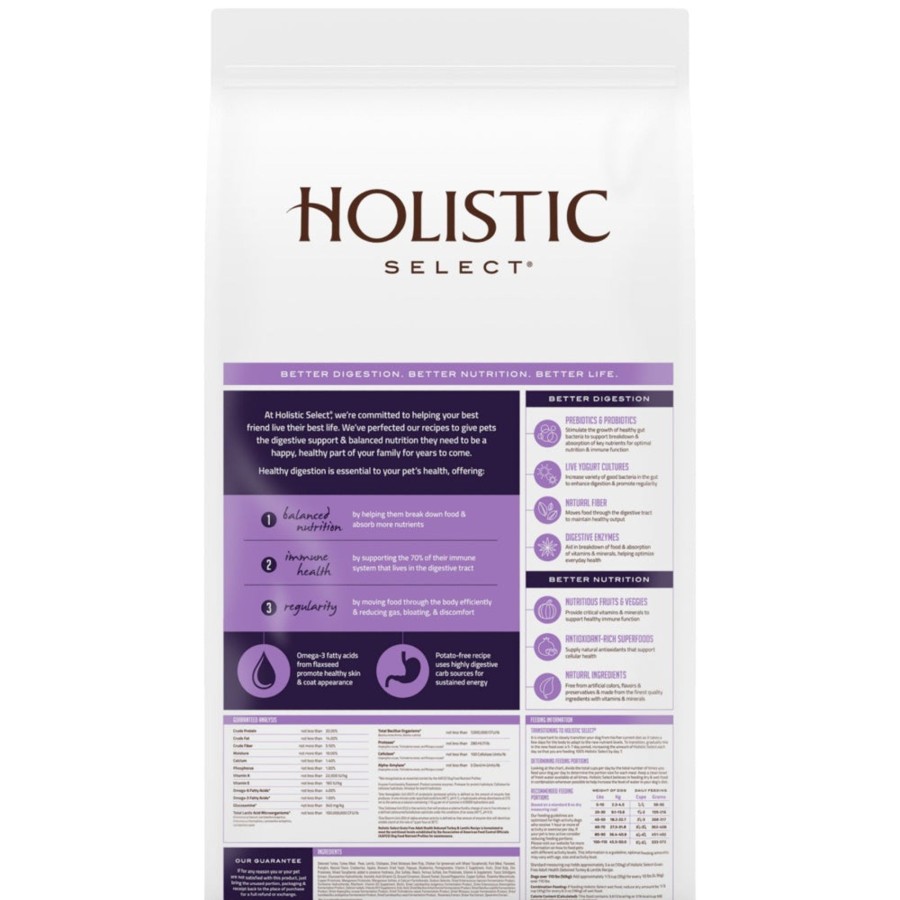 Dog Holistic Select Dry Food | Holistic Select Natural Grain Free Adult Health Deboned Turkey And Lentils Dry Dog Food