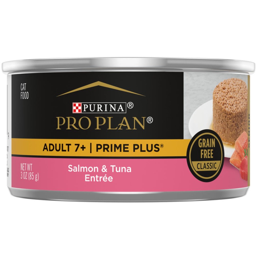 Cat Purina Pro Plan Wet Food | Purina Pro Plan Prime Plus 7+ Salmon & Tuna Entree Classic Canned Cat Food