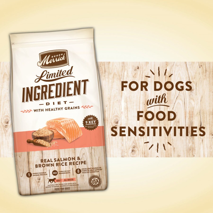 Dog Merrick Dry Food | Merrick Limited Ingredient Diet Dry Dog Food Real Salmon & Brown Rice Recipe With Healthy Grains