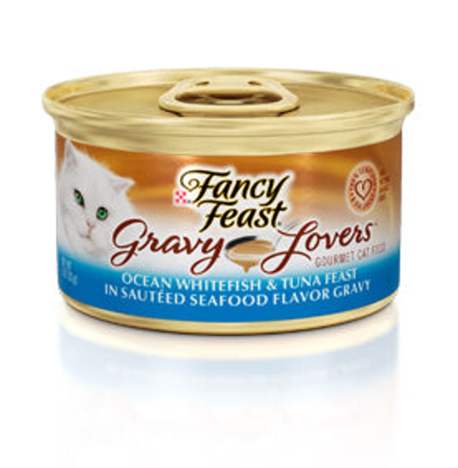 Cat Fancy Feast Wet Food | Fancy Feast Gravy Lover Whitefish Canned Cat Food