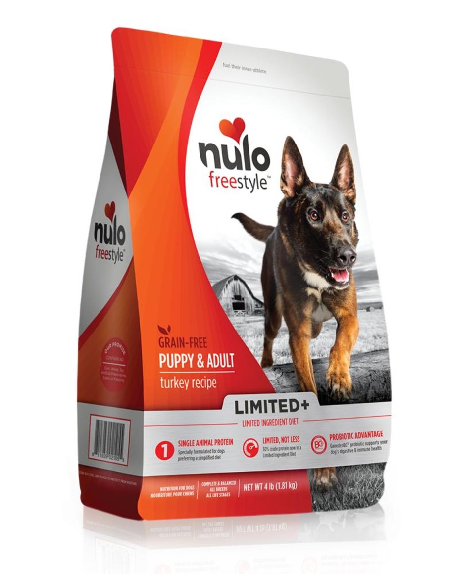 Dog Nulo Dry Food | Nulo Freestyle Limited+ Grain Free Turkey Recipe Puppy & Adult Dry Dog Food