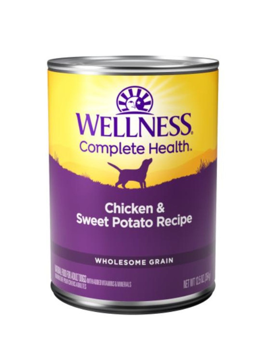 Dog Wellness Wet Food | Wellness Complete Health Natural Chicken And Sweet Potato Recipe Wet Canned Dog Food