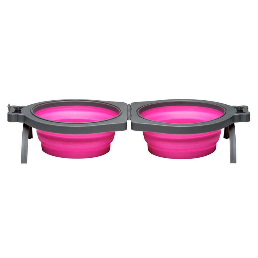 Cat Loving Pets | Loving Pets Pink Bella Roma Travel Double Diner Bowl