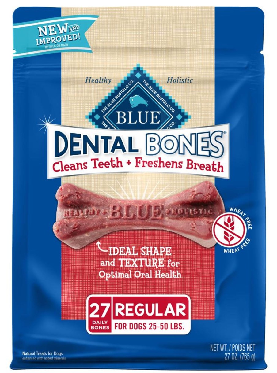 Dog Blue Buffalo | Blue Buffalo Blue All Natural Dental Bones Dog Treats