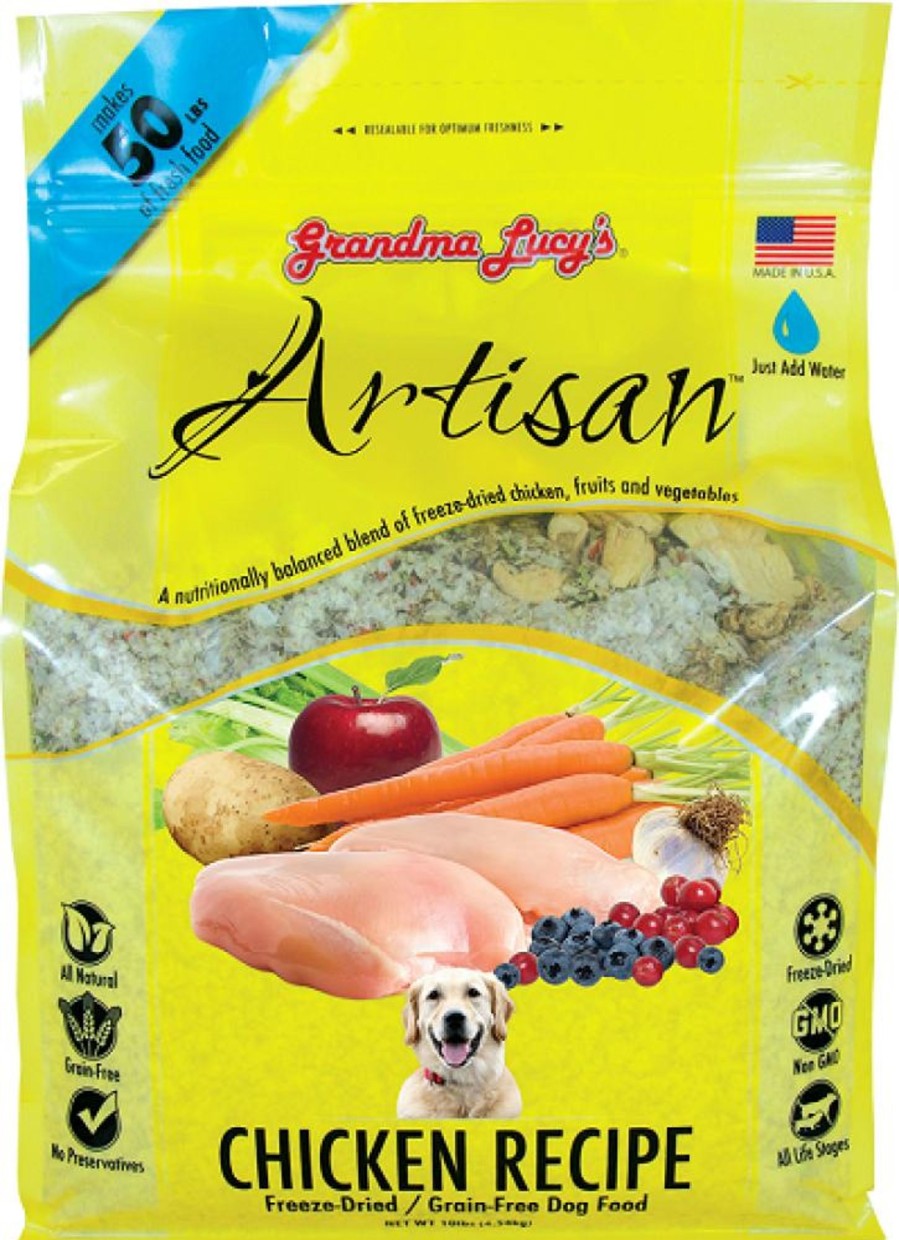 Dog Grandma Lucy's Freeze Dried | Grandma Lucy'S Artisan Grain Free Chicken Freeze Dried Dog Food