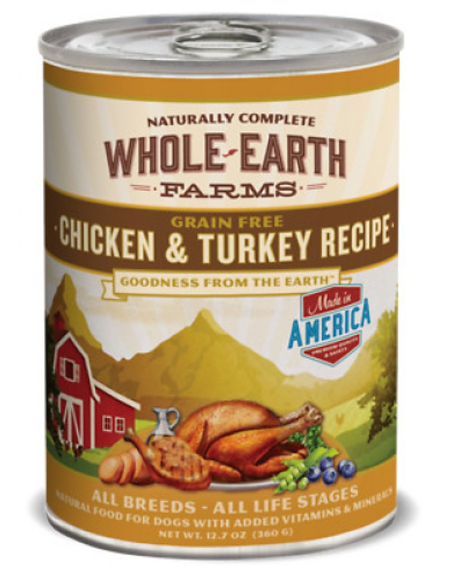 Dog Whole Earth Farms | Whole Earth Farms Grain Free Chicken And Turkey Recipe Canned Dog Food