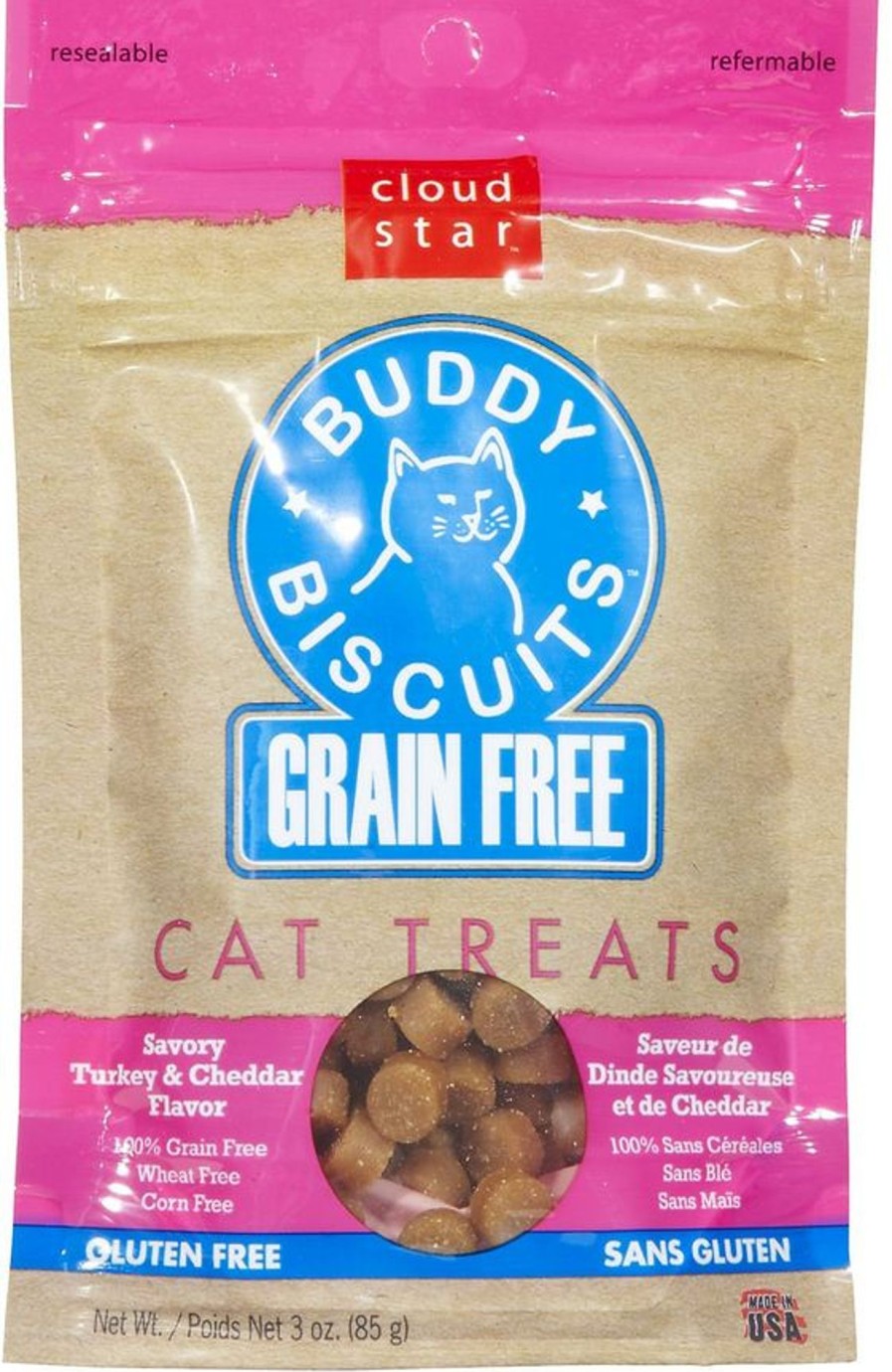 Cat Cloud Star | Cloud Star Buddy Biscuits Grain Free Turkey And Cheddar Cat Treats