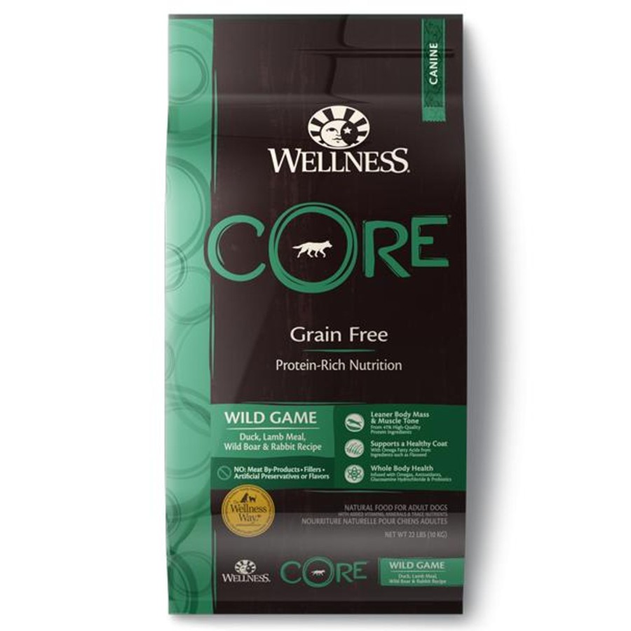 Dog Wellness Dry Food | Wellness Core Grain Free Natural Wild Game Duck, Turkey, Wild Boar And Rabbit Recipe Dry Dog Food