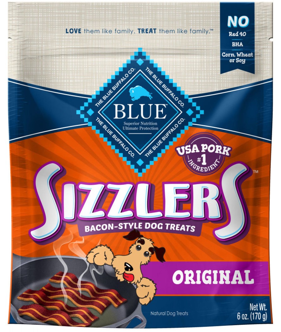 Dog Blue Buffalo | Blue Buffalo Sizzlers Bacon-Styledog Treats