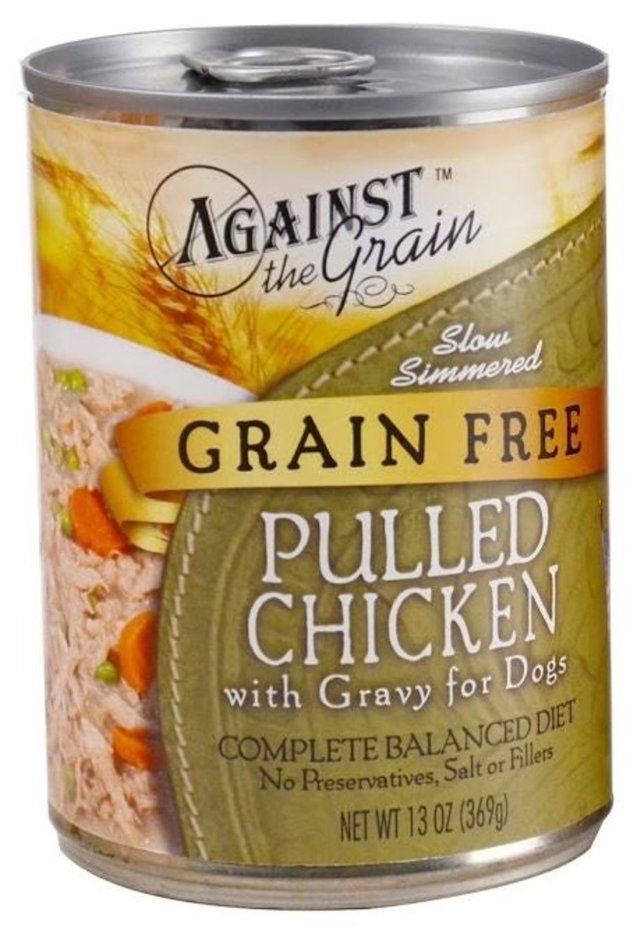 Dog Against the Grain | Against The Grain Pulled Chicken In Gravy Canned Dog Food