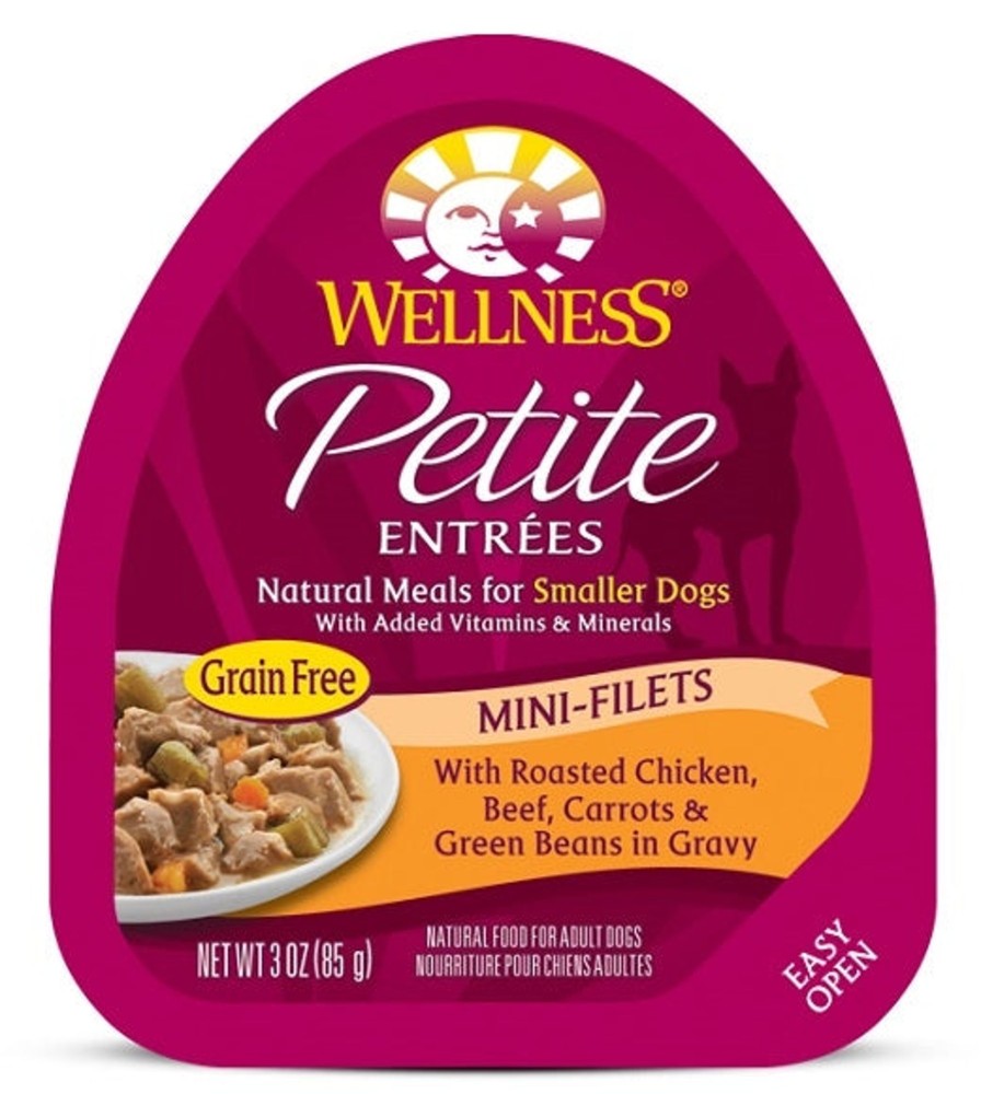 Dog Wellness | Wellness Petite Entrees Mini-Filets Grain Free Natural Roasted Chicken And Beef Recipe Wet Dog Food