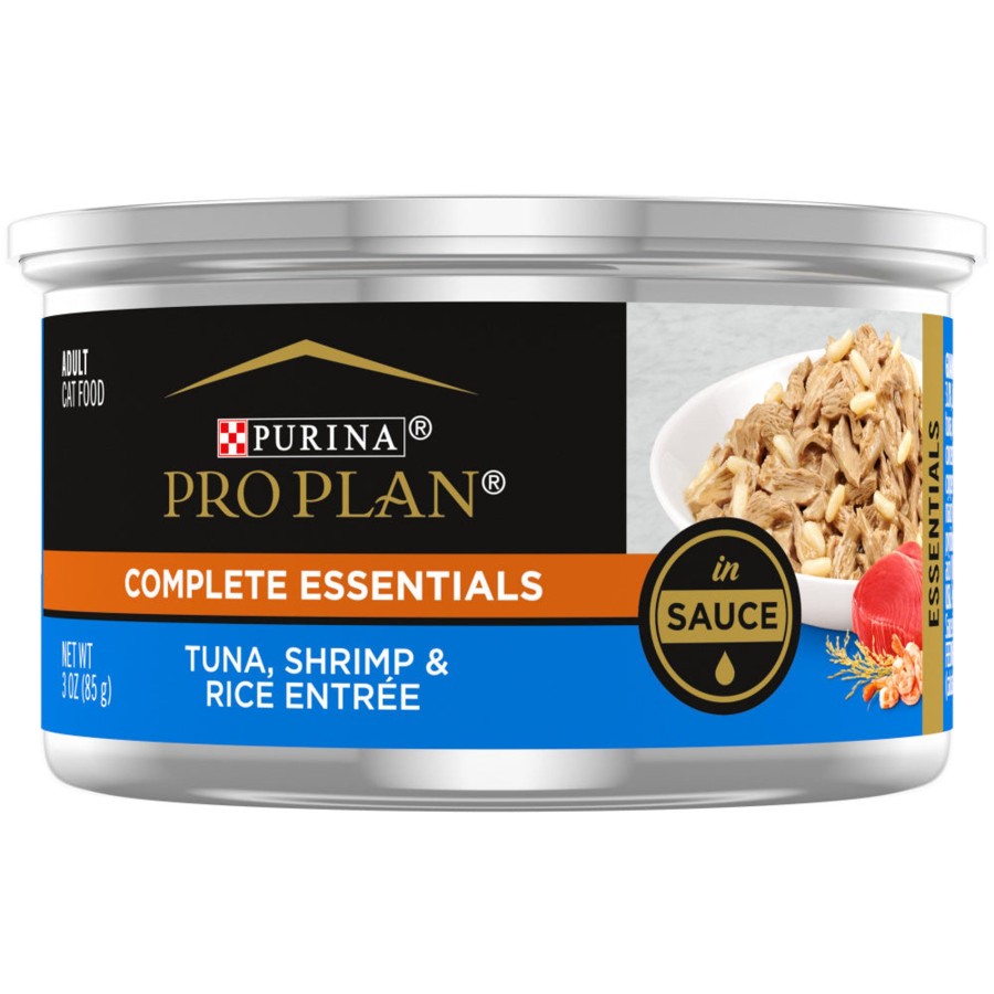 Cat Purina Pro Plan Wet Food | Purina Pro Plan Savor Adult Tuna, Shrimp & Rice In Sauce Entree Canned Cat Food