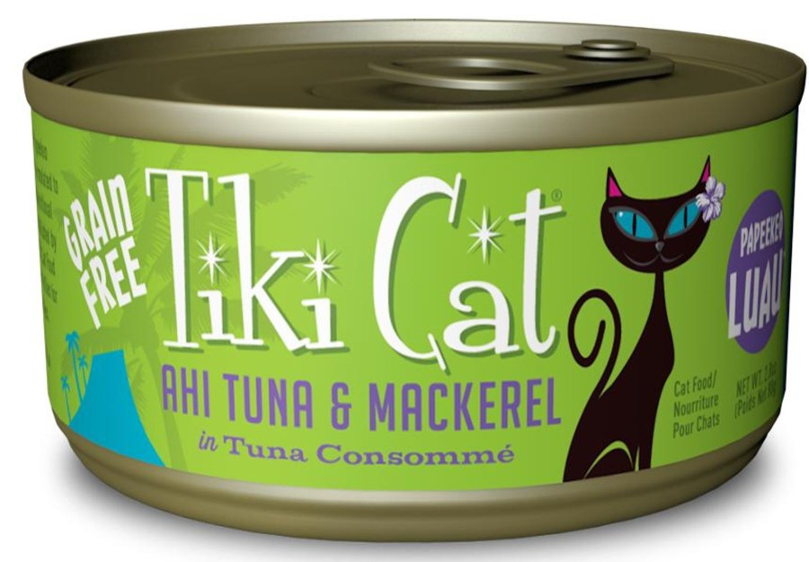 Cat Tiki Cat Wet Food | Tiki Cat Papeekeo Luau Grain Free Ahi Tuna And Mackrel In Tuna Consommecanned Cat Food