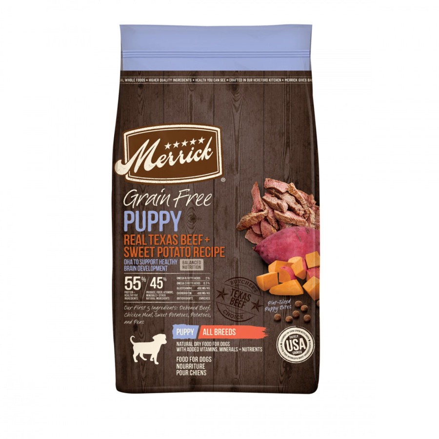 Dog Merrick | Merrick Dry Puppy Food Real Beef & Sweet Potato Grain Free Dog Food Recipe