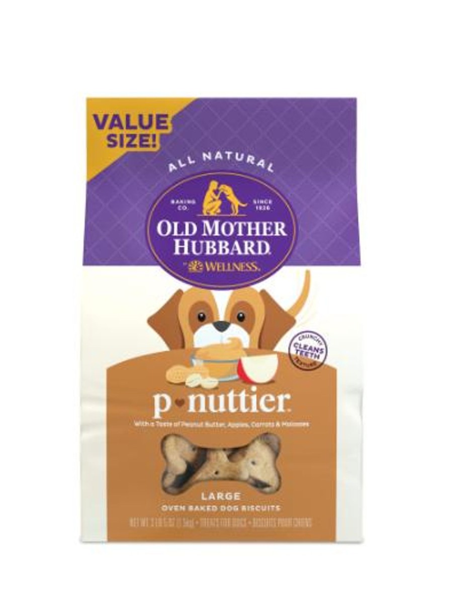 Dog Old Mother Hubbard | Old Mother Hubbard Crunchy Classic Natural P-Nuttier Large Biscuits Dog Treats