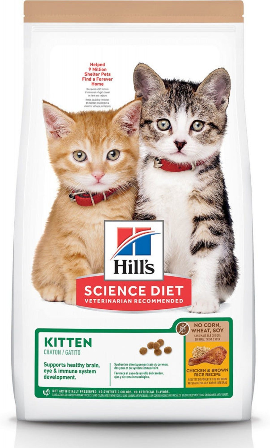 Cat Hill's Science Diet Dry Food | Hill'S Science Diet Kitten No Corn, Wheat, Or Soy Chicken & Brown Rice Recipe Dry Cat Food