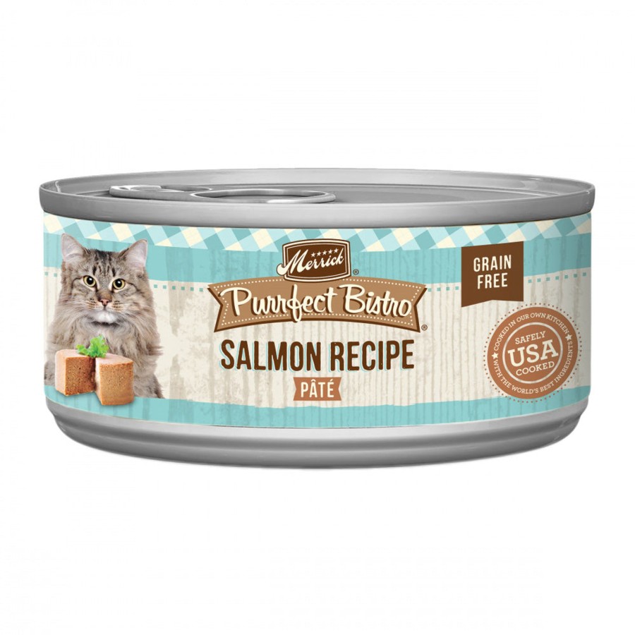 Cat Merrick Wet Food | Merrick Purrfect Bistro Salmon Pate Grain Free Canned Cat Food