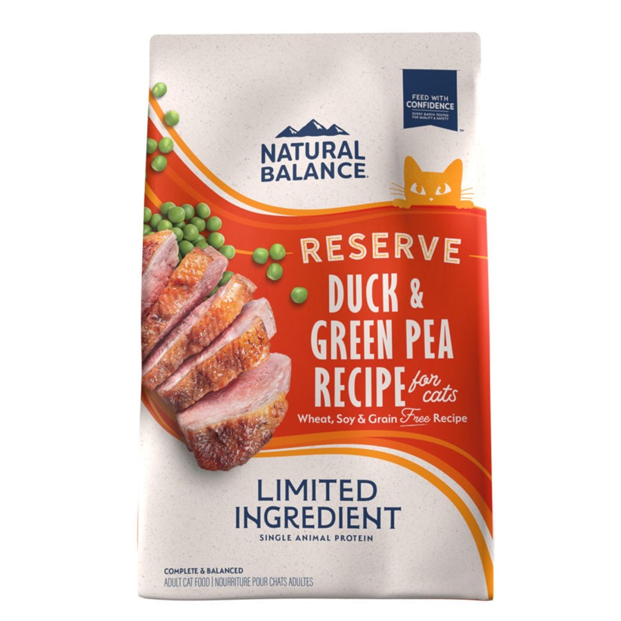 Cat Natural Balance Dry Food | Natural Balance Limited Ingredient Reserve Grain Free Duck & Green Pea Recipe Dry Cat Food