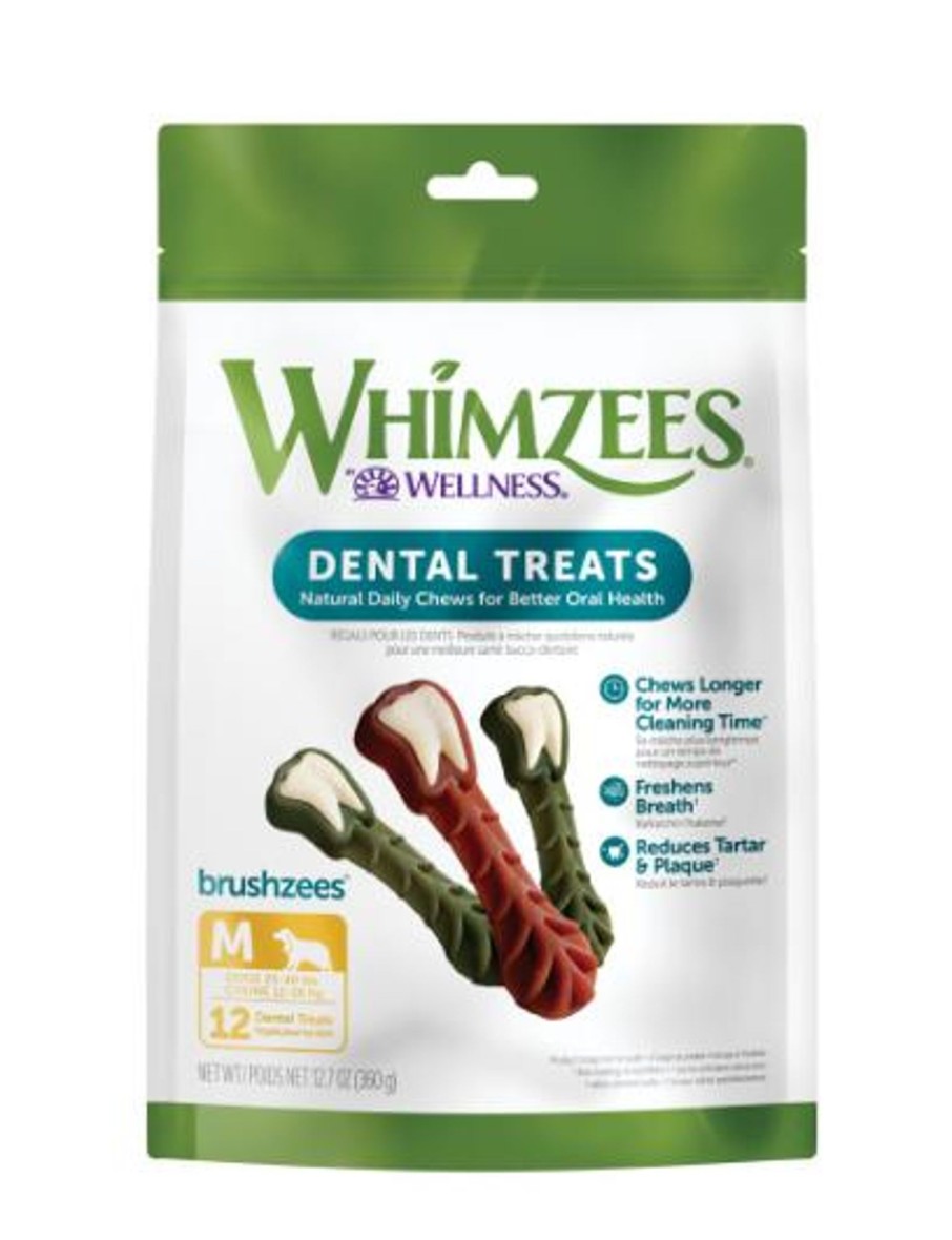 Dog Whimzees | Whimzees Daily Use Brushzees Medium Pack Dental Dog Treats