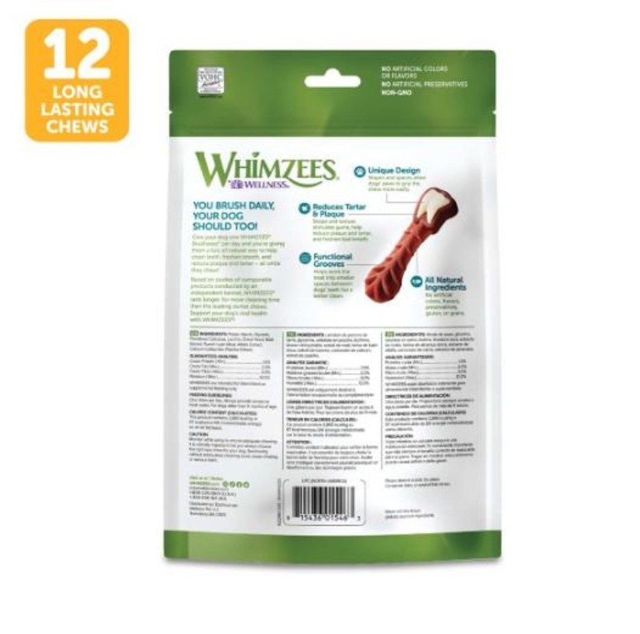 Dog Whimzees | Whimzees Daily Use Brushzees Medium Pack Dental Dog Treats