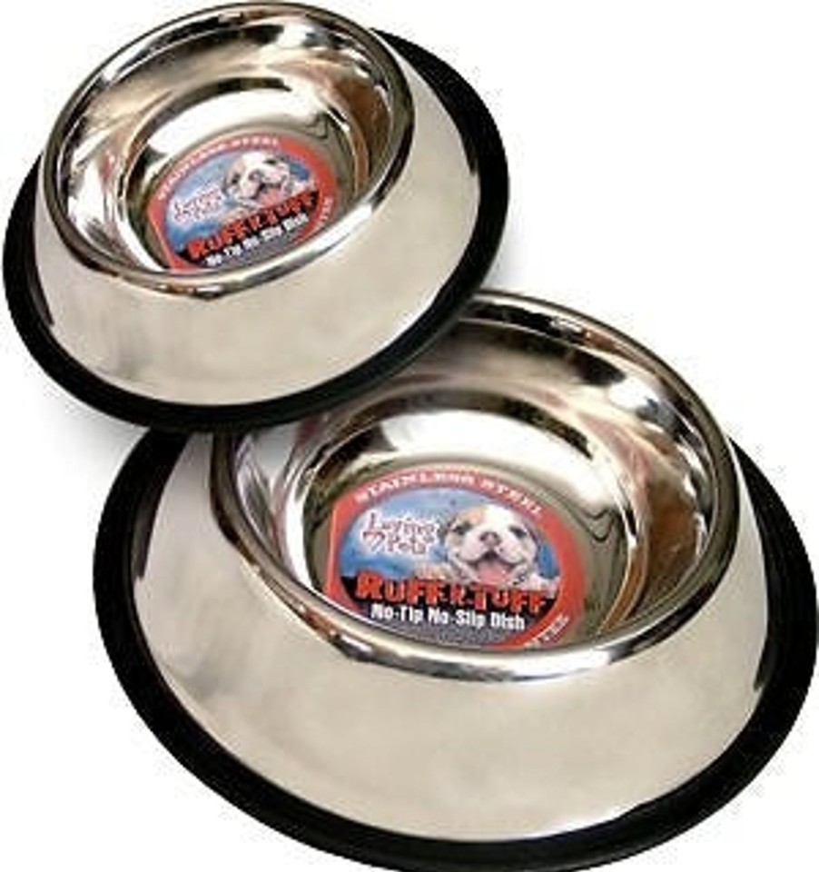 Dog Loving Pets | Loving Pets Ruff N Tuff Traditional No Tip Stainless Steel Pet Dishes